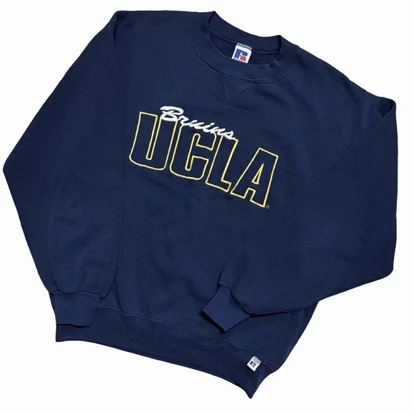 Vintage UCLA Sweatshirt Men's Medium Russell Athletic Crewneck Stitched USA 90s - Picture 7 of 9